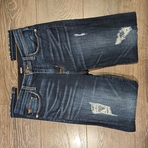 ❤ HUDSON HIGH RISE BARBARA SUPER SKINNY DISTRESSED JEANS, 6 (28)